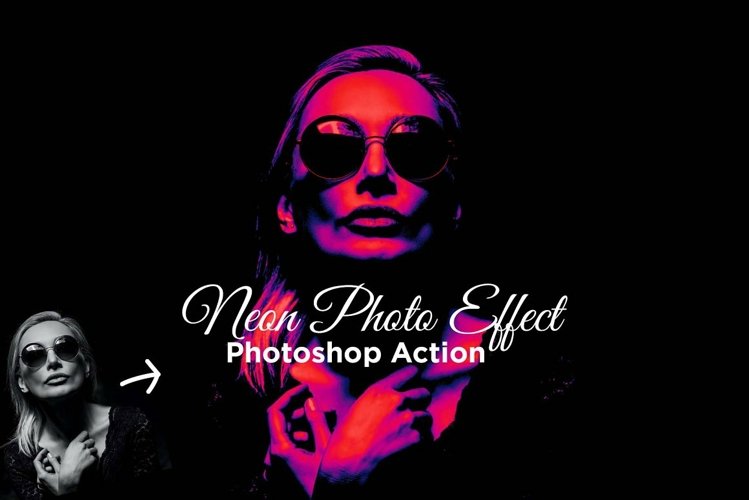 Neon Photo Effect Photoshop Action example image 1