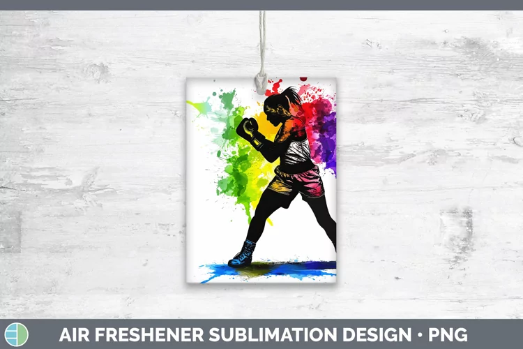 Neon Rainbow Female Boxer Air Freshener Sublimation Car Fres