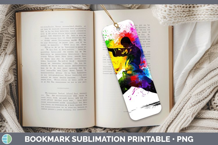 Neon Rainbow Male Martial Artist Bookmark Sublimation Printa