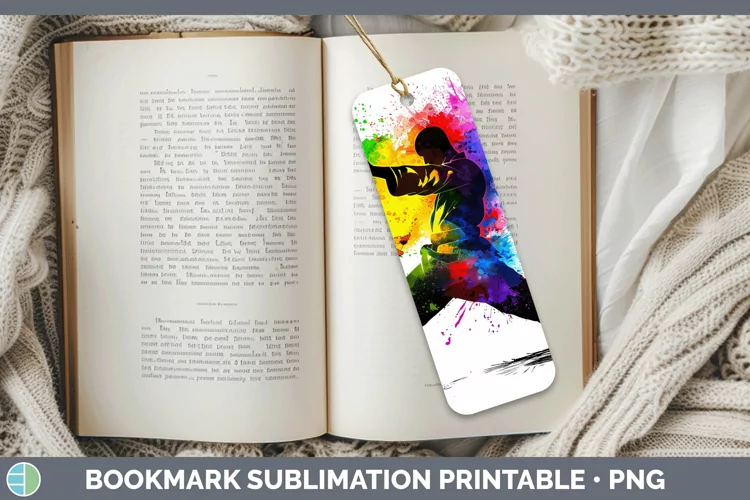 Neon Rainbow Male Martial Artist Bookmark Sublimation Printa