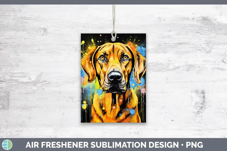 Neon Rhodesian Ridgeback Air Freshener Sublimation Car Fresh
