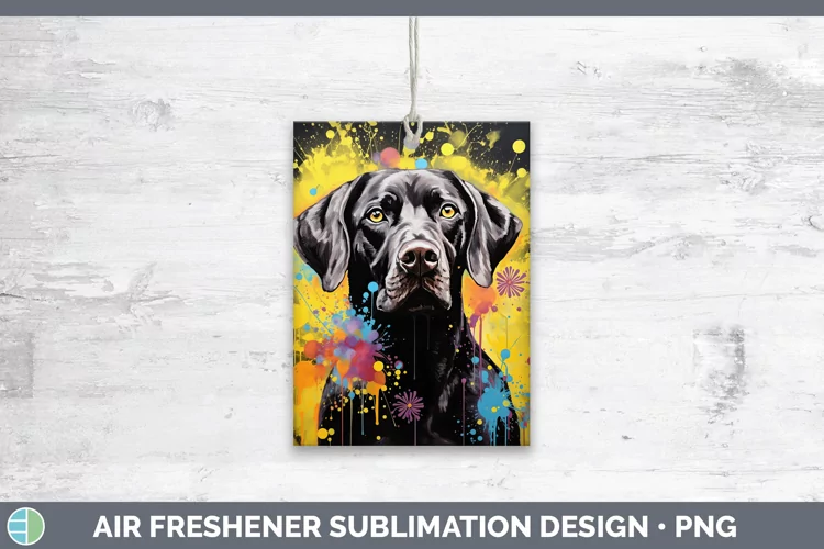 Neon Shorthaired Pointer Air Freshener Sublimation Car Fresh