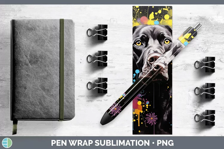 Neon Shorthaired Pointer Pen Wrap Sublimation Epoxy Pen Desi