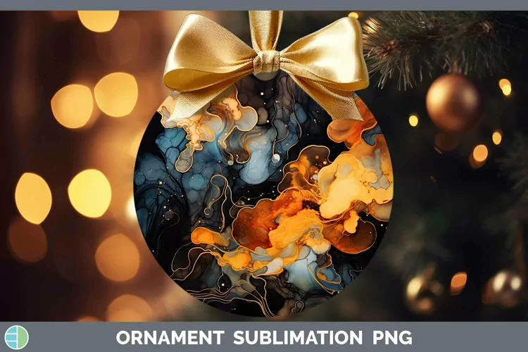 Neon Splash Brown Ornament Sublimation Bauble Designs