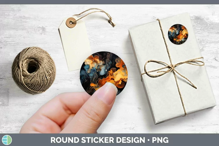 Neon Splash Brown Stickers | Round Labels Designs