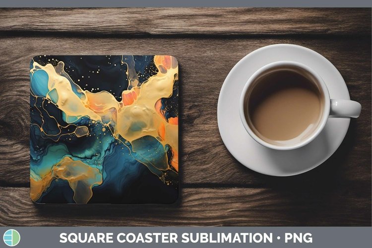 GorgeousNeon Splash Square Coaster design.