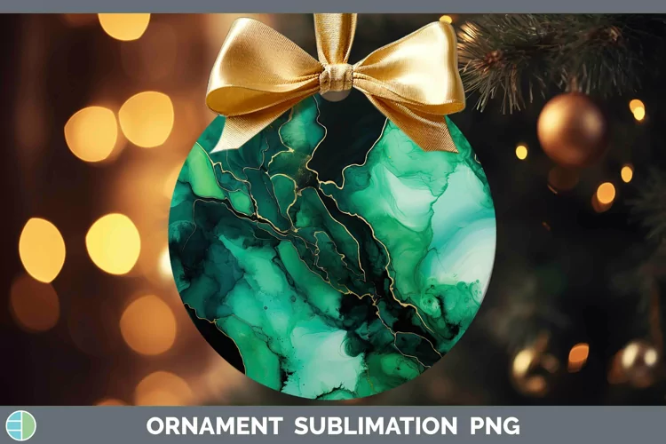Neon Splash Green Ornament Sublimation Bauble Designs