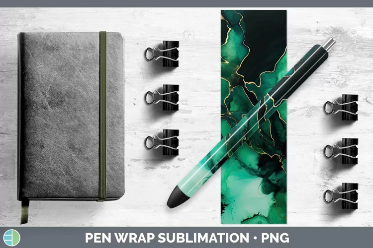 Neon Splash Green Pen Wrap Sublimation Epoxy Pen Designs