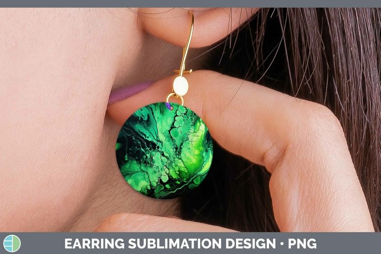 GorgeousNeon Splash Round Earrings design.