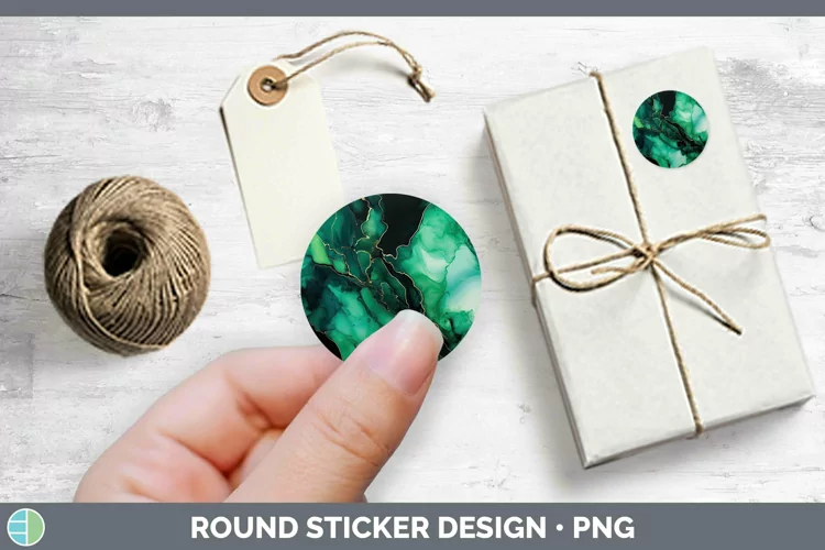 Neon Splash Green Stickers | Round Labels Designs