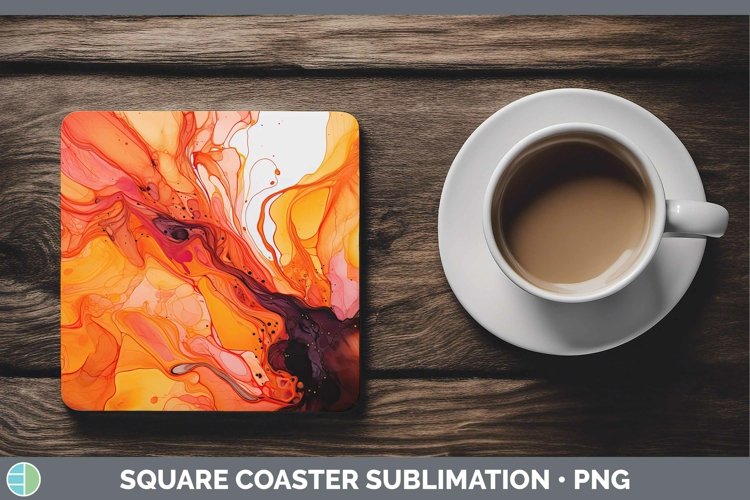 GorgeousNeon Splash Square Coaster design.