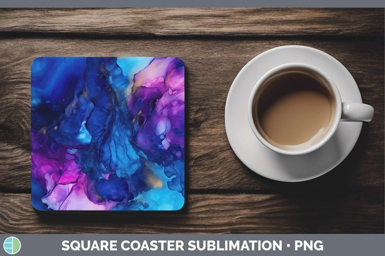 GorgeousNeon Splash Square Coaster design.