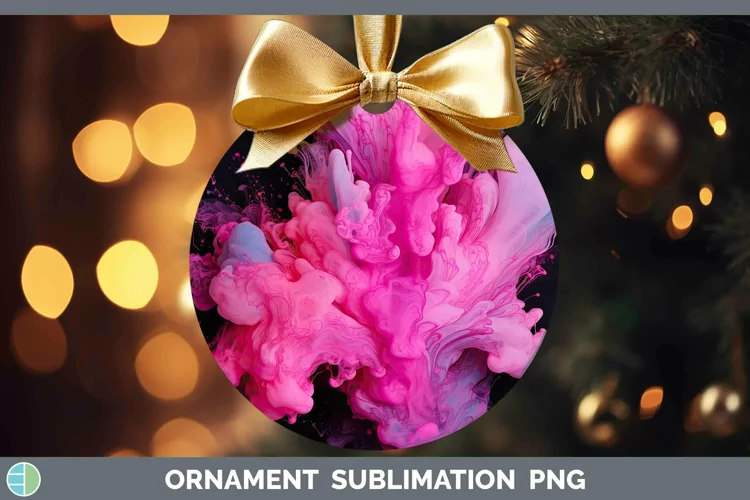 Neon Splash Pink Ornament Sublimation Bauble Designs