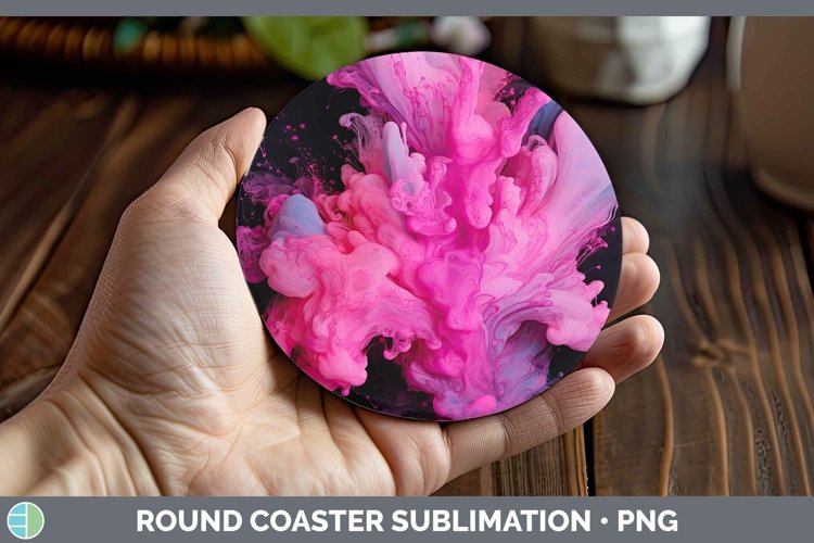 GorgeousNeon Splash Round Coaster design.