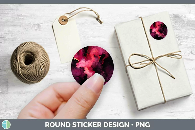 Neon Splash Pink Stickers | Round Labels Designs