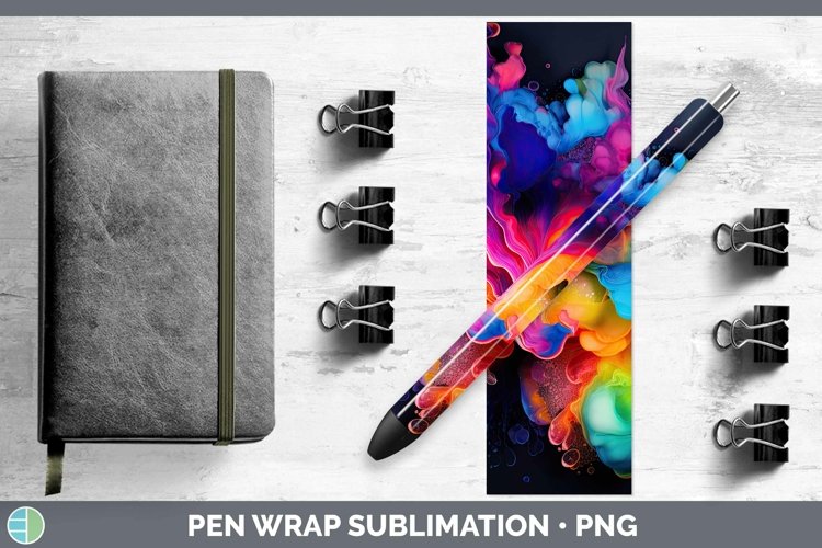 GorgeousNeon Splash Pen Wrap design.