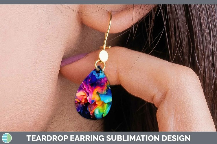GorgeousNeon Splash Teardrop Earrings design.