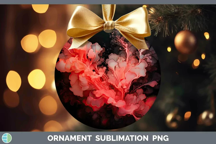 Neon Splash Red Ornament Sublimation Bauble Designs