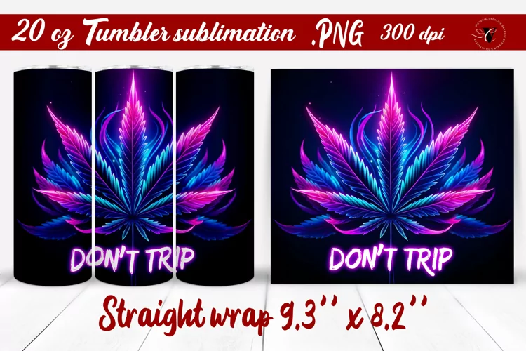 Tumbler wrap | Neon sublimation | Hemp