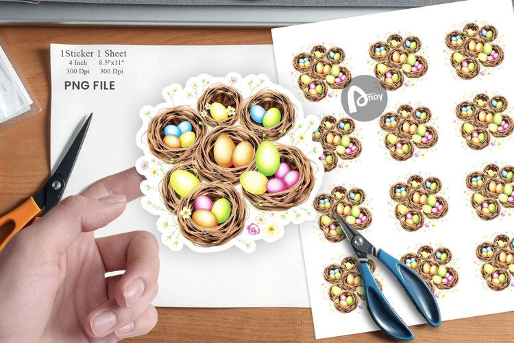 Nests with Eggs Sticker
