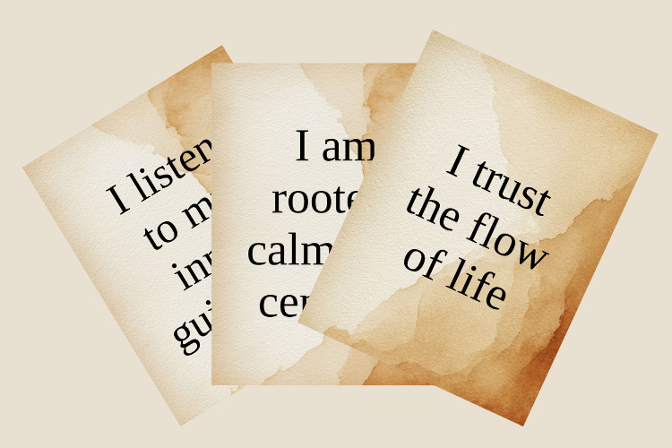 Neutral Affirmation Cards PDF Set