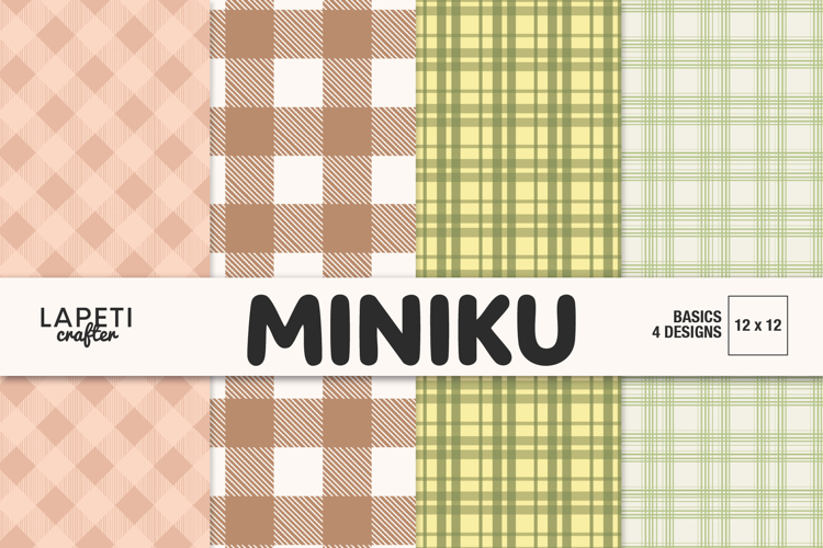 Neutral Baby Scrapbook Papers, 12x12 Plaid Backgrounds