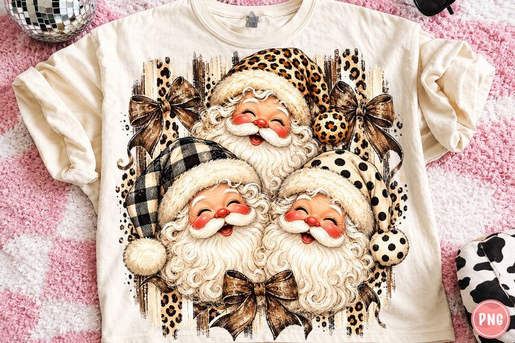 Christmas Santa PNG Retro Santa Claus example image 1