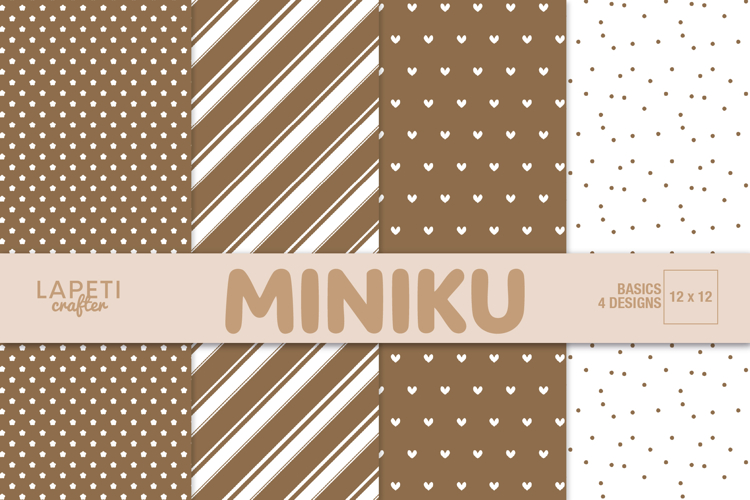 Neutral Digital Paper, Minimal Scrapbook Patterns