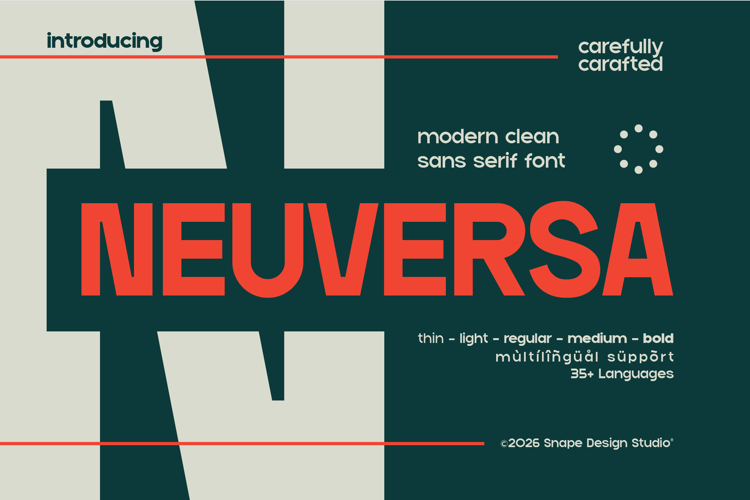 Neuversa - Modern Clean Sans Serif Font