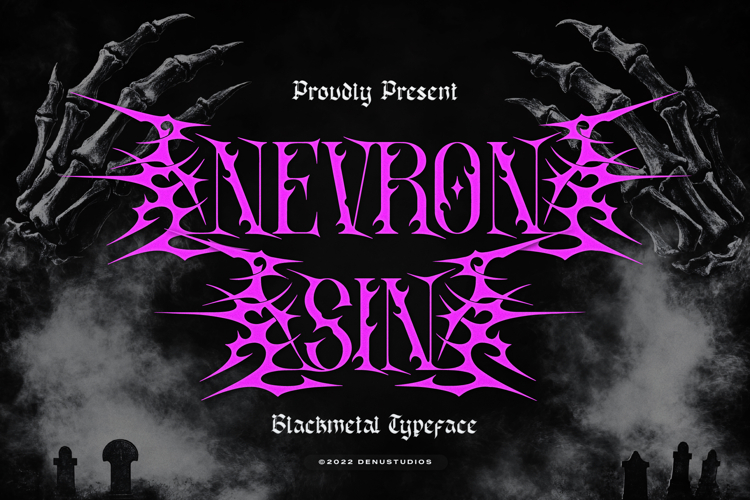 Nevron Sin | Black Metal Typeface