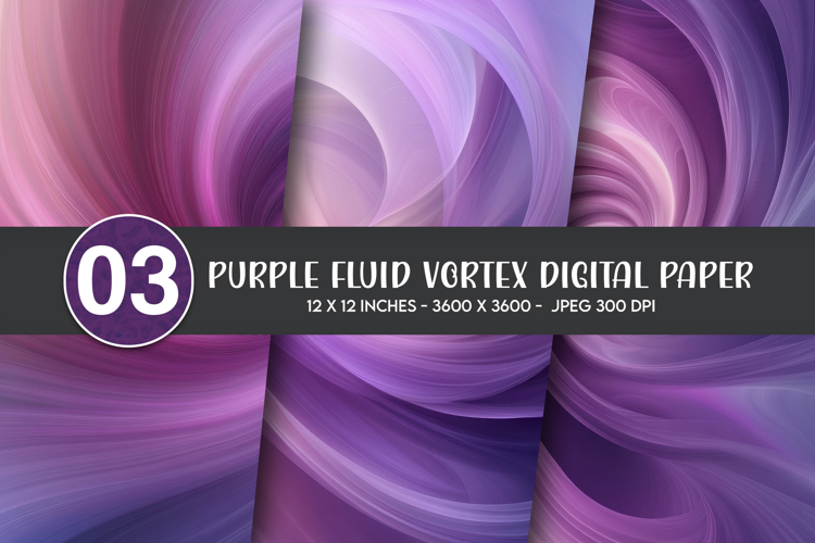 Purple Fluid Vortex Digital Paper