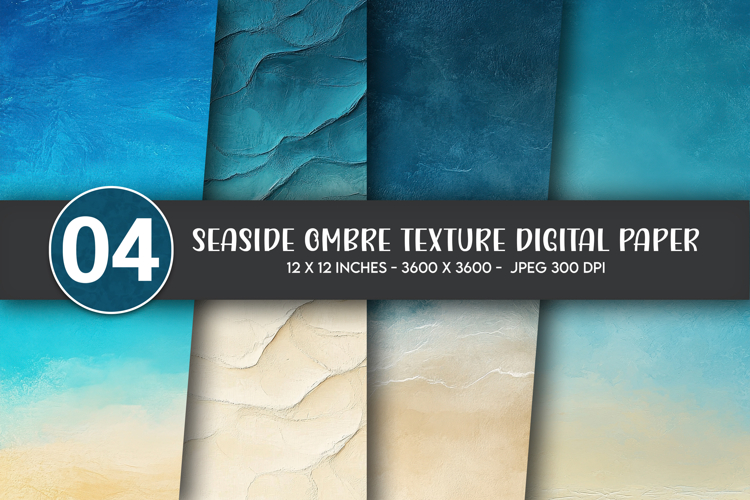 Seaside Ombre Texture Digital Paper