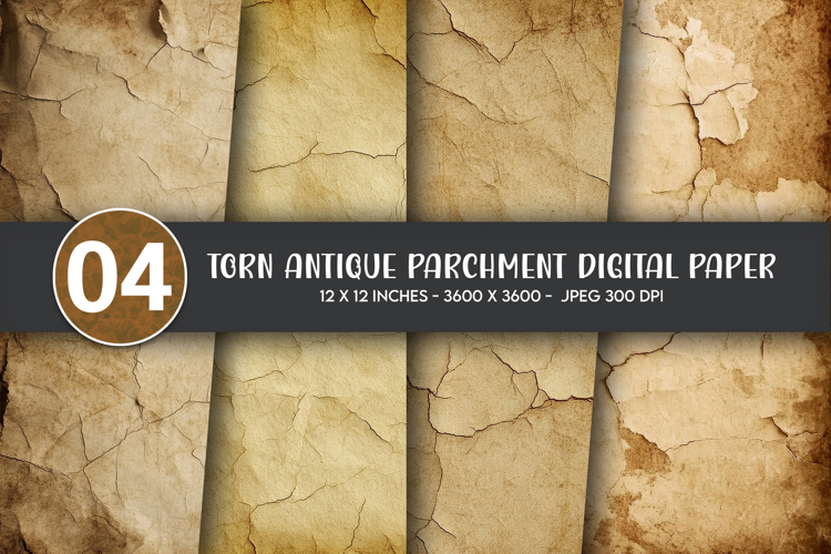 Torn Antique Parchment Digital Paper