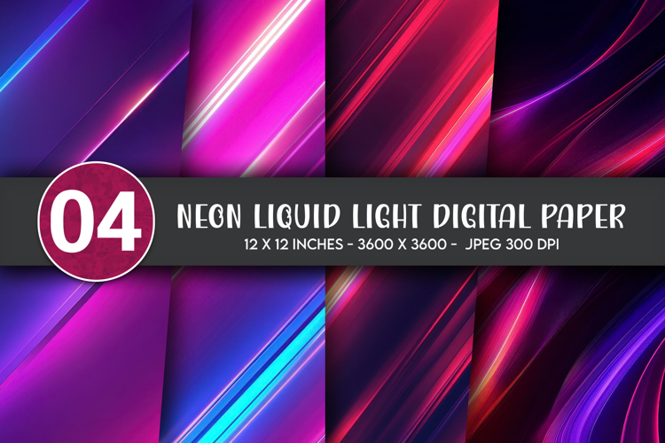 Neon Liquid Light Digital Paper