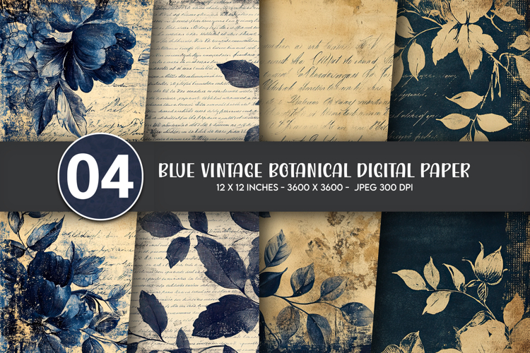 Vintage Botanical Backgrounds and Textures