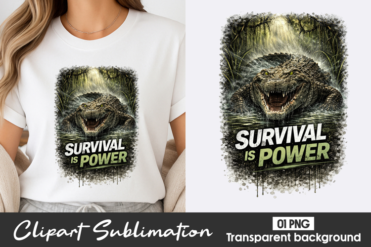 Survival Is Power Reptile Clipart PNG