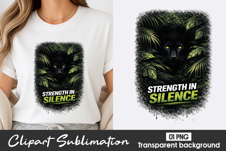 Strength In Silence Panther Clipart PNG