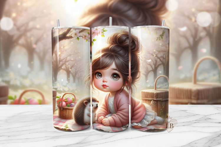 Hedgehog Sublimation PNG | 20oz Tumbler Seamless Wrap