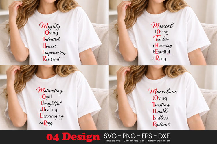 Crown Mom Quotes SVG PNG Sublimation Design for Mothers