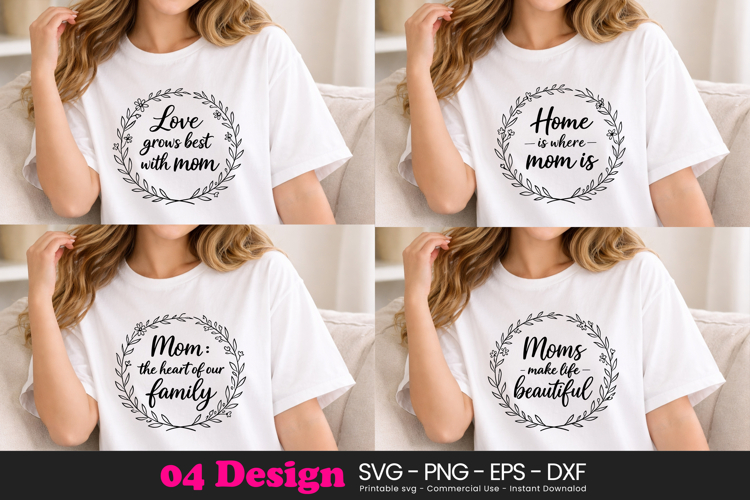 Floral Mom Quote SVG PNG Sublimation Design for Mothers