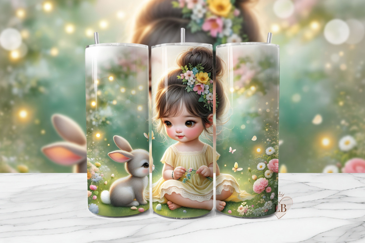 Bunny Sublimation PNG | 20oz Tumbler Seamless Wrap