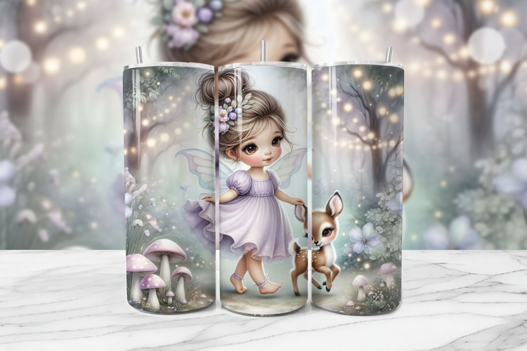 Fairy Girl Seamless Tumbler Wrap PNG