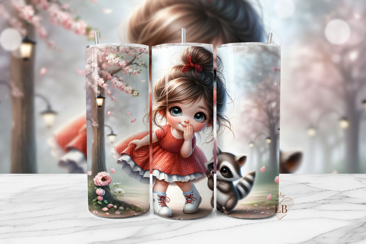 Raccoon Sublimation PNG | 20oz Tumbler Seamless Wrap