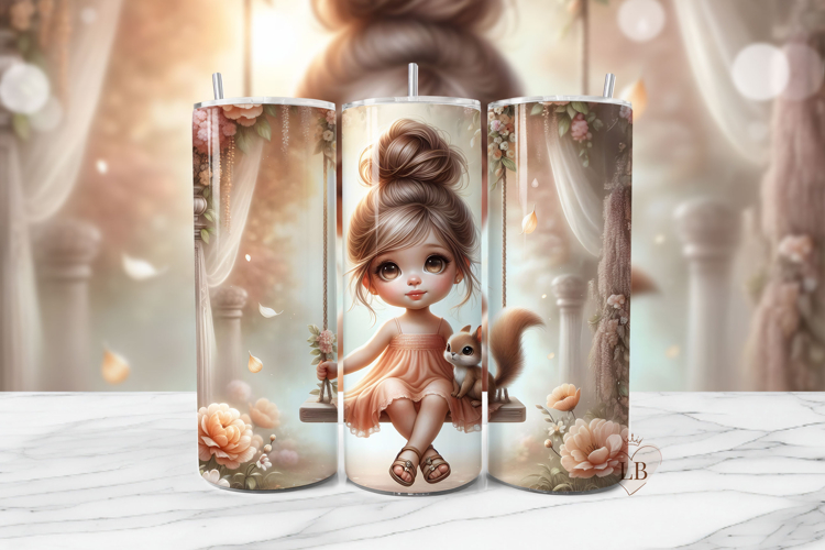 Squirrel Sublimation PNG | 20oz Tumbler Seamless Wrap