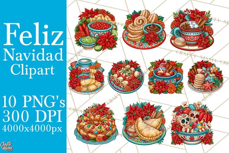 Feliz Navidad Clipart | Latino Culture Christmas example image 1