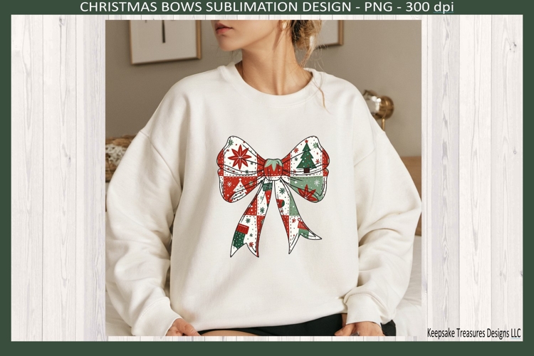 Christmas Icon Bows Quilting Patchwork Png Printable