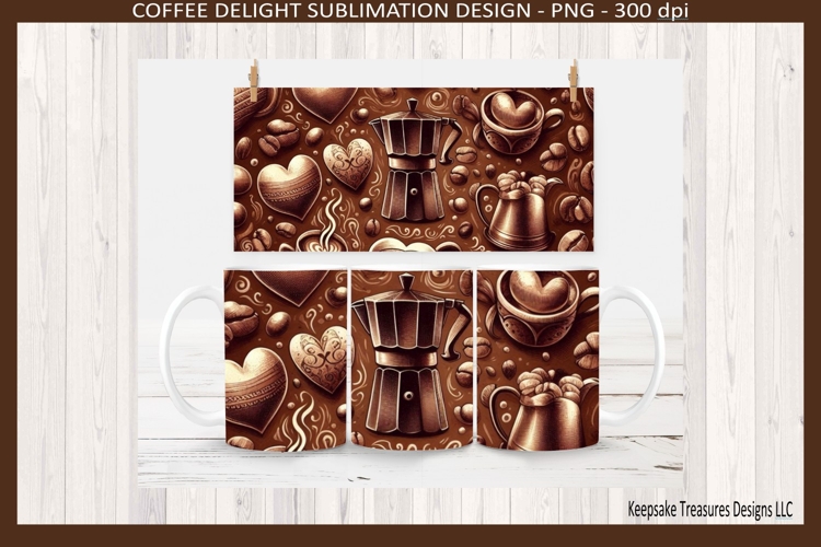 Coffee Express 11oz Coffee Mug Wraps Four Different Designs