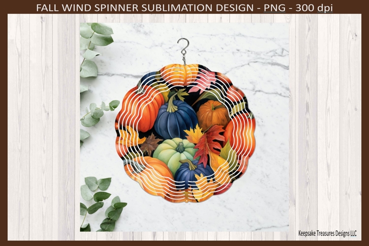 Fall Pumpkin Patch Wind spinner Sublimation Png Template