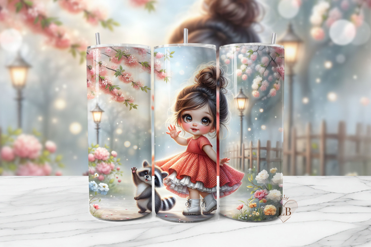 Raccoon Sublimation PNG | 20oz Tumbler Seamless Wrap