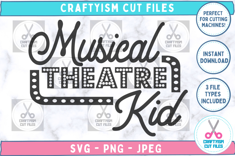 Musical Theatre Kid Vintage Sign SVG Cut File